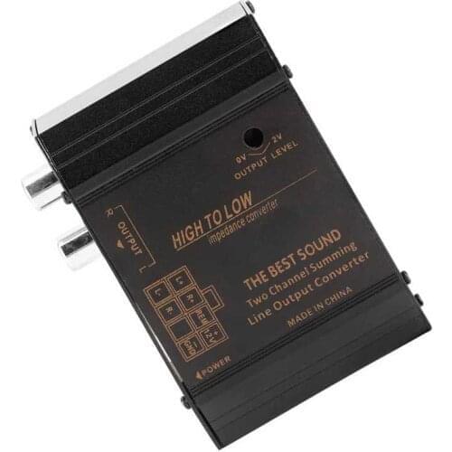 12V Car Audio Speaker High to Low Level Converter Adapter Connector RCA Port Anti-Interference Electric Car Accessory