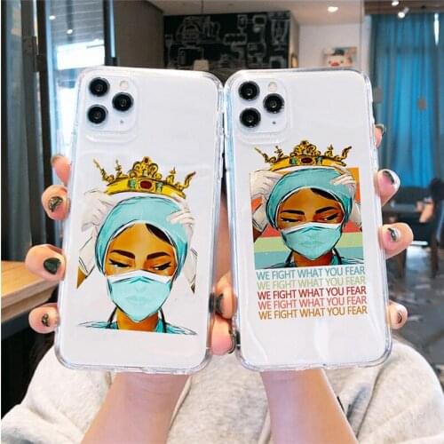 New Nurse Queen Doctor King Phone Case for IPhone X 8 7 6 6S Plus SE2020 11 Pro XS Max XR Soft Silcone Transparent Cover Fundas