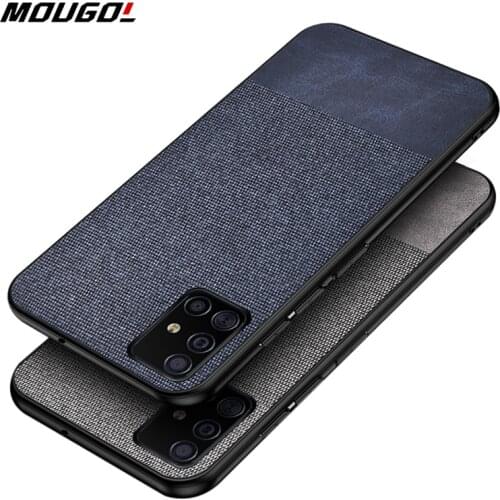 For Samsung A51 Case Shockproof Back Cover Cloth Fabric Silicone Soft Edge Protect Case For Samsung Galaxy A51 Case Funda