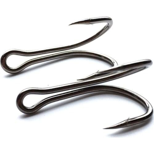 Double Hook Metal Fishing Fish Long Spiky Hooks for Pond Lake River