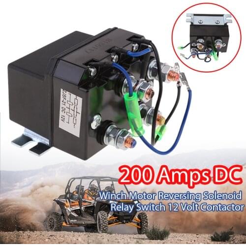 DC 12V Heavy Duty Winch Solenoid Relay Upgrade 200A Recovery Larger Contact Faces/Faster Contact Closure For ATV Quad UTV
