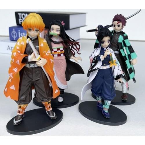 Demon Slayer Kimetsu no Yaiba Figure Tomioka Giyuu Hashibira Inosuke Kamado Tanjirou Nezuko Zenitsu Figurine anime Action figure