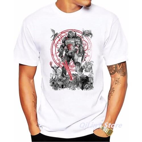 Warrior Cartoon T Shirt Men anime T-shirt Samurai Graphic Tshirt Clothes Harajuku Hip Hop Top Tees Male Summer