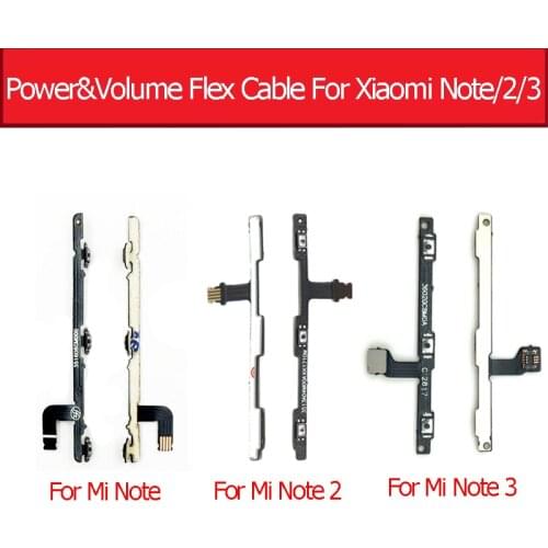 Power & Volume Flex Cable For Xiaomi Note 2 3 Power & Volume Switch Control Button Flex Ribbon Cable Replacement Repair Parts