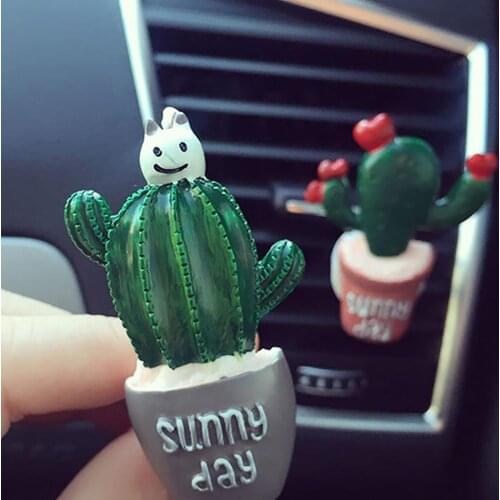 Creative 3D Simulation Plant Auto Air Conditioner Outlet Decoration Perfume Clip Air Freshener Car Tuyere Fragrance Car Ornament