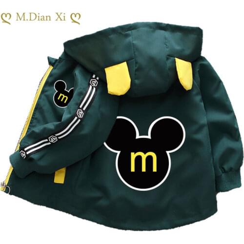 Disney Mickey Jacket Boys and Girls Cartoon Cardigan Jacket Casual Zipper Shirt Animation Peripheral Kids Christmas Gifts