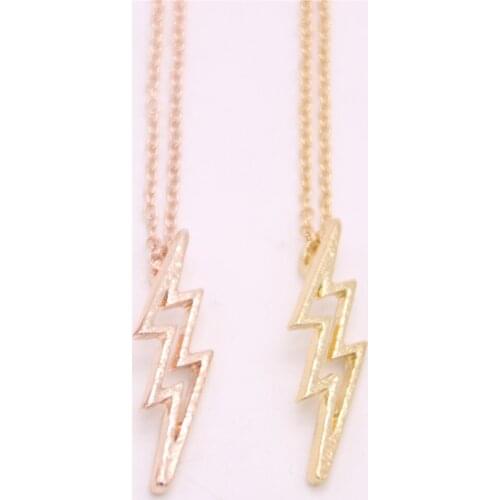 Trendy Hollow out lightning pendant necklace Natural landscape pendant necklace designed for women