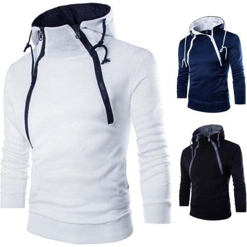 Men Sports Hoodie Fashion Autumn Casual Outdoor Men Autumn Fashion Double Zipper Hoodie Long Sleeve Pullover Sports Sweatshirt