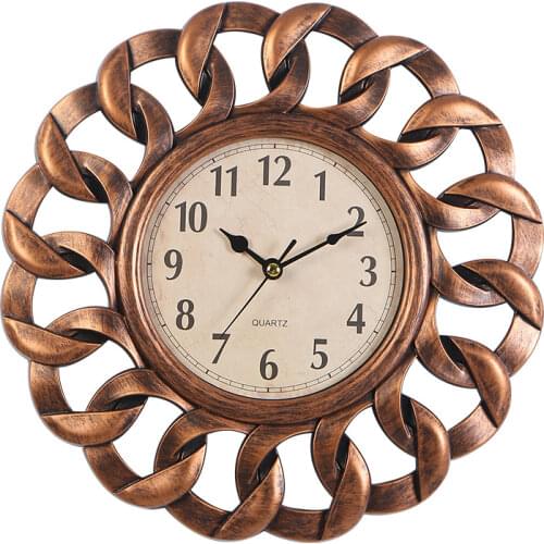 Wall clock bedroom clock round clock 10 inch living room retro silent quartz clock fashion creative wall watch