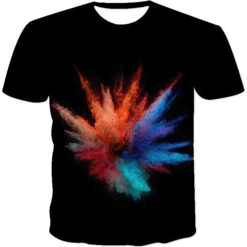 The Latest 3D Printing Colorful Unisex Short-Sleeved Personalized Round Neck Pullover XXS-6XL Plus Size T-Shirt Wholesale