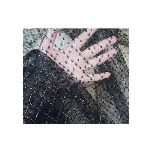 New gold and silver jacquard mesh diamond lattice with dot quality