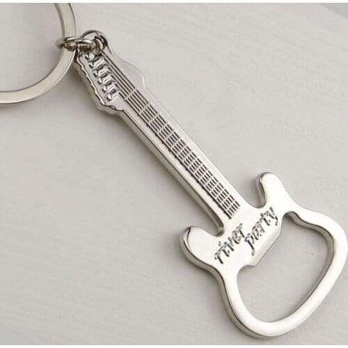 Guitar Beer Bottle Can Opener Alloy Hangings Ring Keychain Tools Household Gifts