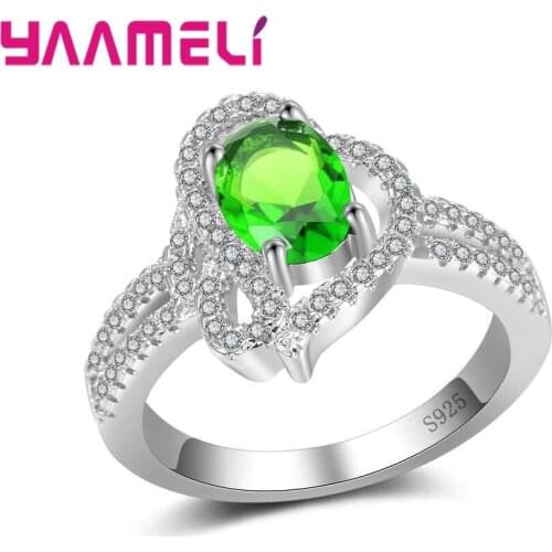 Popular Jewelry Special Design Rings For Women A925 Sterling Silver Punk Ring Female Crystal Party Gift
