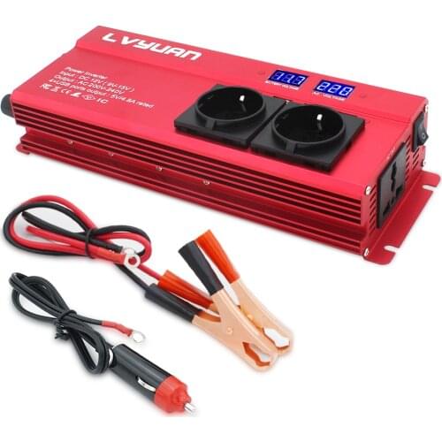 2600W/6000W eu inverter car/outing/Home Modified Sine Wave 4.8A 4USB DC 12V to AC 220V Charger Converter Car Power Inverte