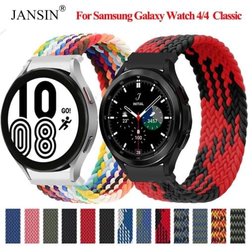 Braided Solo Loop Band For Samsung Galaxy watch 4 Classic 46mm 42mm Bracelet For Samsung Galaxy Watch 4 40mm 44mm Correa Strap