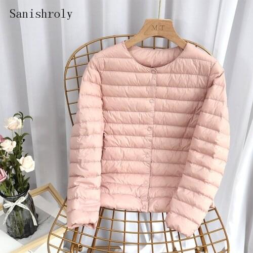 Sanishroly Two Wears Plus Size 4XL Women V-Neck Down Jacket Parka Ultra Light White Duck Down Coat Ladies Short Outerwears S1079