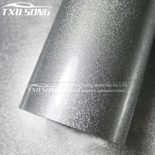 High quality Glossy pearl glitter car vinyl film Glossy Silver diamond pearl glitter wrap film with size 12/30/50/60x100CM/LOT