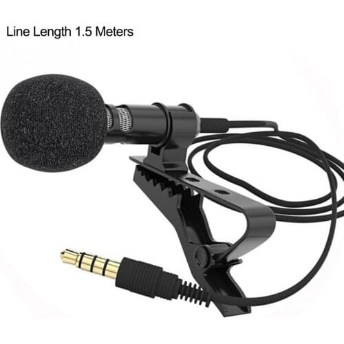 3.5 Mm Microphone Clip Tie Collar For Mobile Phone Speaking In Lecture Bracket Clip Vocal Audio Lapel Microphone