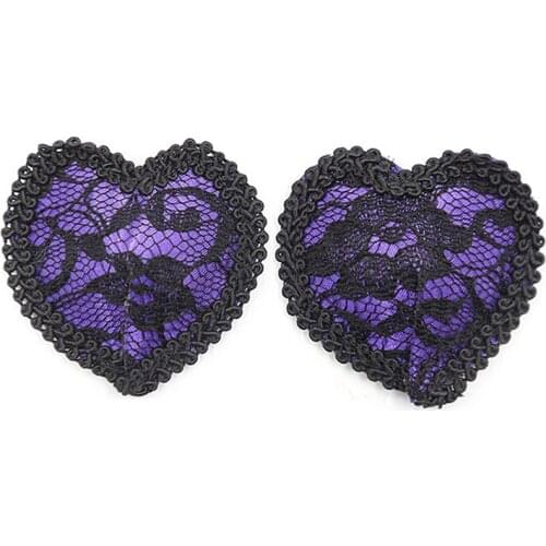 Women Sexy Heart Model Nipple Cover Erotic Pasties Lace Bra Pads Reusable Breast Tape Sticker Fetish Cubre Pezones