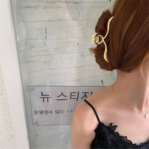 AOMU 2021 New Vintage Heart Big Pin Metal Shark Clips Hairpins Headband Barrette Headwear for Women Girls Hair Accessories