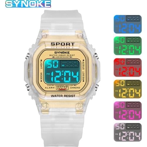 Gold Elegant Girls Watches Womans Minimalist Square Fashion Kid Watch Children Waterproof LED Digital Wristwatch Gift For Female