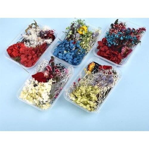 Random 1 Box Dried Flower Resin Mold Filling DIY Fake Flower for Nail Art Home Decor UV Epoxy Fills Jewelry Making Crafts