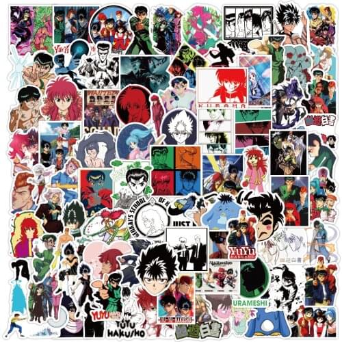 10/50PCS Japan Anime YUYU HAKUSHO Waterproof Stickers for Suitcase Skateboard Laptop Luggage Fridge Phone Car Sticker