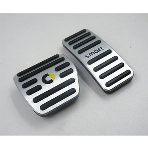 For Smart 451 453 fortwo forfour Decor Accessories 2 pcs Car Accelerator Brake Pedal Cover Foot Non-slip Skidproof Sticker