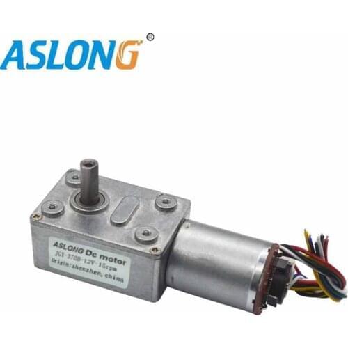 370 worm gear encoder motor wtih L-type metal reducer 12v dc motor 6000R reduction motor gearbox factory supply cw/ccw JGY-370B