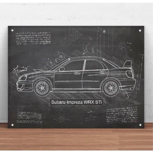 Subaru Impreza WRX STi (2004 - 06) Car Metal Tin Sign Metal Sign Wall Decor Fashion Art Decor Poster,Man Cave,Garage,Bar,Pub