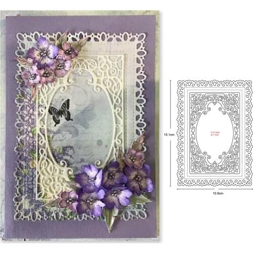 Big frame background Metal Cutting Dies Stencil for DIY Scrapbooking Album Embossing Paper Cards Decorative Crafts Die Cuts