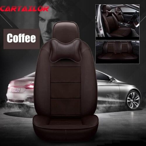 CARTAILOR Custom Fit Real Leather Cover Seat Car Accessories For Jeep Renegade Auto Seat Covers Cars Seats Protector 2016-2019