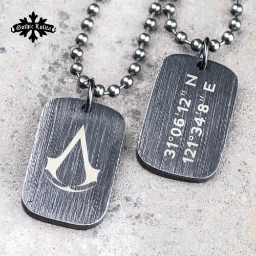 Black Dog tag Stainless steel can Necklace Customization Engraved Name Pendant For Men Jewelry