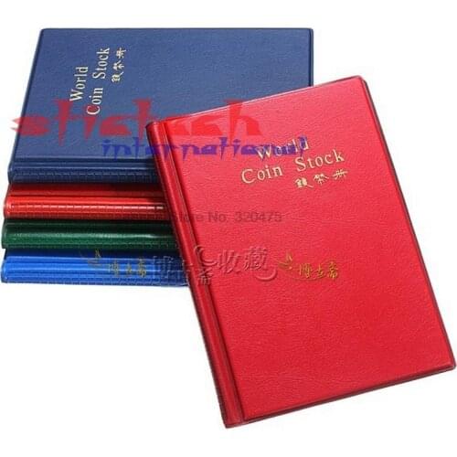 By dhl or ems 50 pcs New Random Color 120 Coins Collection Storage World Money Penny Pockets Album Book