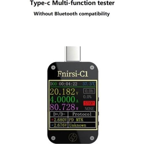 FNIRSI-C1 Type-C PD trigger USB-C Voltmeter ammeter voltage meter multimeter PD charger battery USB Tester Bluetooth-compatible