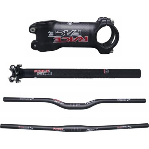 Race Face Next Matte 3K Carbon Fibre Bicycle Handlebar SETS Mountain Bikes Parts Handlebar + Stem + Seatpost