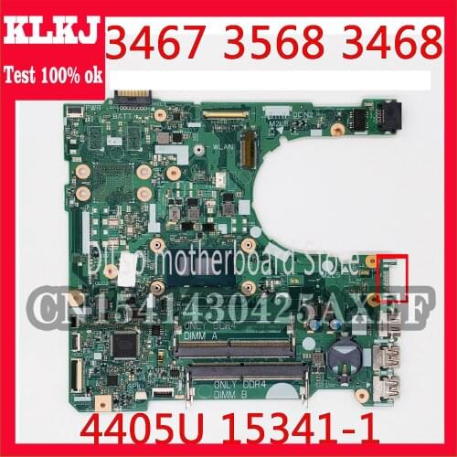 KLKJ CN-0FG54C 0FG54C Mainboard For DELL Inspiron 15 3567 3467 3568 3468 Laptop Motherboard 4405U 15341-1 Work 100