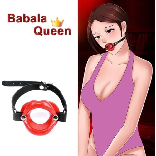 Soft Silicone Bondage Gag Expander BDSM Restraint Toys Oral Sex Female Fixation Lips Shape Mouth Plug Flirting Fetish Couple Sex