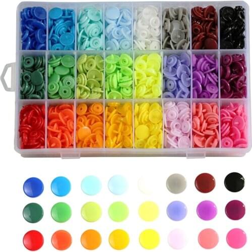 Snap Buttons Round Plastic Press Button Rainbow Color DIY Sewing Fastener For Baby Clothing Bibs Sewing Accessories