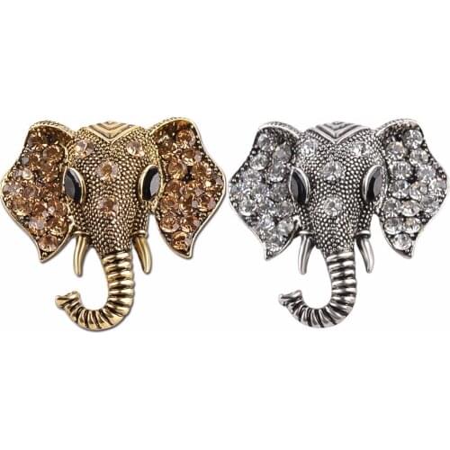 Fashion Crystal Rhinestone Brooch Pin Lovely Animals Elephant Brooches Jewelry Collar Badges Unisex Gifts Xmas Party Accessories