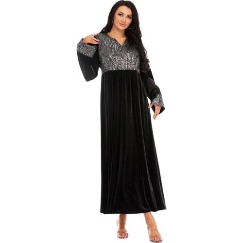 Musulmane Eid Mubarak Abaya Dubai Kaftan Turkey Islam Muslim Long Dress Vestido Dresses For Women Velvet Robe Longue Satin Femme