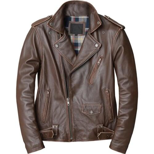 2021 Winter Mens Leather Jacket New Casual Motorcycle Jacket Biker Real Cowhide Leather Coats Windbreaker Genuine Leather Jacket