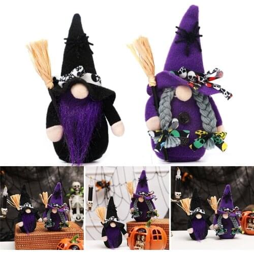 Newly Plush Faceless Doll Lovely Gnome Toy Halloween Desktop Ornament for Home Living Room Bedroom Decoration