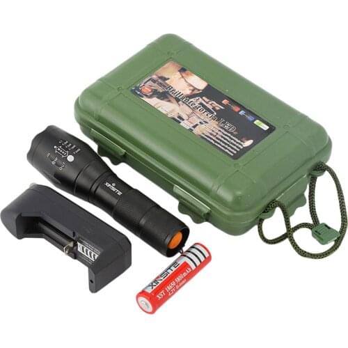 New Rechargeable Hard Light Flashlight Zoom LED Aluminum Alloy Q5/T6/L2 With battery Outdoor Camping Powerful Led Flashlight