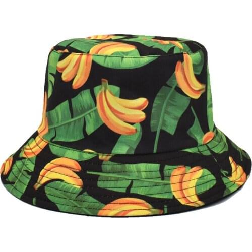 New Summer Panama Hat Bob Femme 3D Print Bucket Hats Women Outdoor Travel Sun protection Fisherman Cap Men Hip Hop M241
