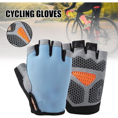 Half Finger Gloves Non Slip Breathable Comfortable Sweat Absorption Fashionable Summer Outdoor Cycling Sports Gloves Health99