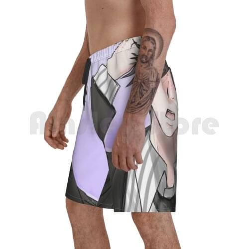 Jumin Han-Mystic Messenger Beach Shorts Men Beach Pants Swim Trunks Jumin Han Mystic Messenger Mm Otome Game Fanart