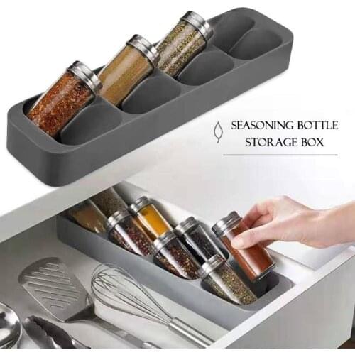 Eight Drawers Condiment Seasoning Bottle Storage Box Kitchen Rack Organizer Support Dropshipping