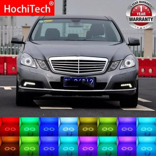 Multi-color RGB LED Angel Eyes Halo Ring Eye DRL RF For Mercedes-Benz E-Class W212 E350 550 300 500 260 200 09-12 Accessories