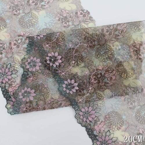 30Yards Floral Embroidery Lace Trim Sewing Mesh Fabric Home Textile Curtains Clothing Accessories DIY Handcrafts Free Shipping